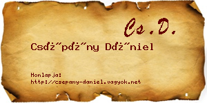 Csépány Dániel névjegykártya